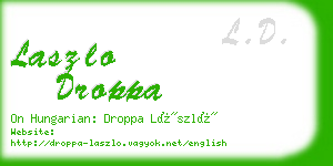 laszlo droppa business card
